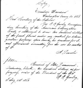 Abraham Lincoln letter