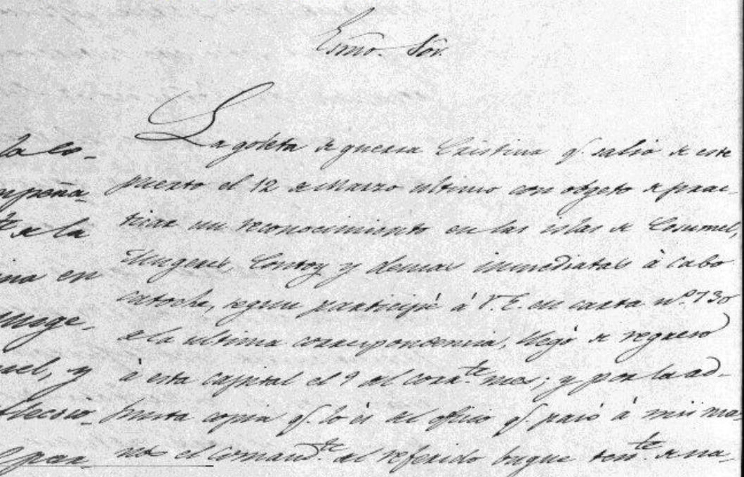 1848 report on Cozumel by Topete